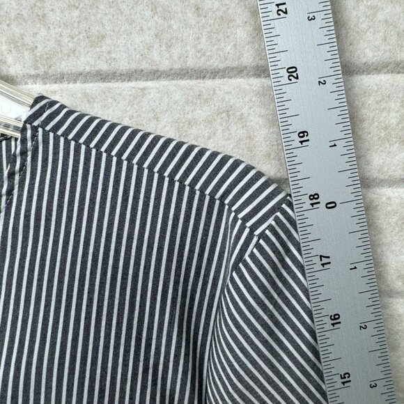 J Jill Striped Tie-Front Top Black White 3/4 Sleeve Women’s M - Picture 8 of 10